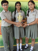 Aditi,Devyang and Saumya. First in Inter School Drawing & Painting..